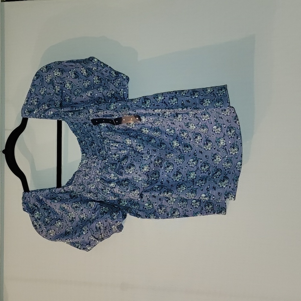 Lucky Brand Printed Square Neck Top